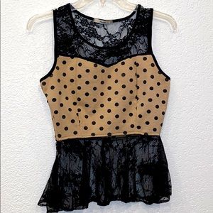Lace Peplum Top